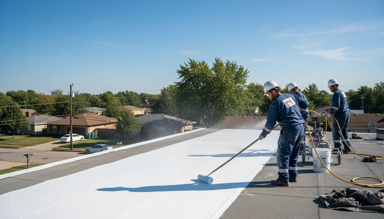 Commercial roof coating in Royal, IL near me